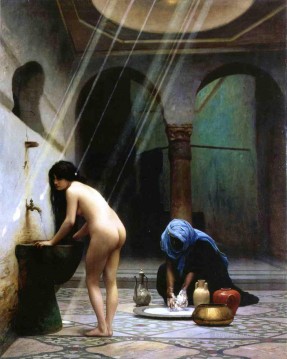 Jean Leon Gerome Painting - Moorish Bath Greek Arabian Orientalism Jean Leon Gerome